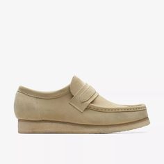 Wallabee Loafer Maple Suede ​| Clarks US Casual Low-top Loafers With Suede Lining, Low-top Suede Moccasins For Work, Casual Suede Moccasins With Vibram Sole, Casual Moc Toe Loafers With Vibram Sole, Casual Platform Loafers With Vibram Sole And Round Toe, Casual Platform Loafers With Vibram Sole, Casual Suede Low-top Platform Loafers, Beige Casual Loafers With Suede Lining, Casual Beige Loafers With Suede Lining