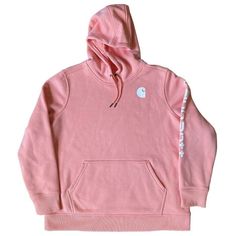 Carhartt Women’s Hoodie Relaxed Fit Size: 1x 10.5-Ounce, 55% Cotton/45% Polyester Pullover With Attached Three-Piece Hood Carhartt Signature Logo Printed On Left Sleeve With Carhartt 'C' Graphic On Front Front Pouch Pocket Pink Carhartt Hoodie, Carhartt Sweatshirt Outfit Women, Carhartt Sweatshirt Outfit, Carhartt Hoodies, Pink Carhartt, Western Hoodies, Carhartt Sweatshirts, Carhartt Hoodie, Carhartt Women