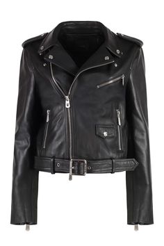 Costa Rica leather jacketBiker style itemFour front pocketsZipped cuffs100% SheepGender: WomenMaterial: SHEEPColor: BlackMade in: INProduct ID: 103897A21L_Z99*Import tax/duty will be calculated at checkout (If applicable) Designer Leather Jacket With Zip Cuffs, Biker Jacket With Zip Cuffs For Work, Luxury Leather Biker Jacket With Zip Cuffs, Luxury Long Sleeve Biker Jacket With Pockets, Designer Biker Jacket With Zip Cuffs For Fall, Luxury Long Sleeve Biker Jacket For Work, Designer Fall Biker Jacket With Pockets, Leather Jacket Biker, Leather Jacket Black