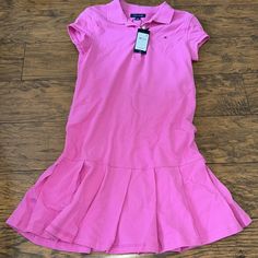 Girls Size 14 Nwt Sf/Pf Tommy Hilfiger Pink Spring Dresses, Tommy Hilfiger Summer Dress With Short Sleeves, Tommy Hilfiger Short Sleeve Summer Dress, Tommy Hilfiger Cotton Short Sleeve Dress, Corduroy Shirt Dress, Colorful Summer Dresses, Denim Jumper Dress, Blue Jean Dress, Patriotic Dresses