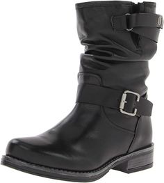 Eric Michael Laguna Winter Boots With Buckle Closure In Faux Leather, Winter Faux Leather Boots With Buckle Closure, Winter Boots With Buckle Closure And Medium Width, Biker Boot, Product Reviews, Style Inspiration, Boots, How To Wear, Color