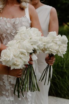 Bouquet, Wedding, All White Roses, Long stems, Middleton Lodge, Bridesmaid's Long Stem Bridesmaid Flowers, Long Rose Bouquet, All White Rose Bridesmaid Bouquet, Bride Bouquet Roses White, Wedding White Rose Bouquet, White Flowers Bridesmaid Bouquet, Rose Bouquet Wedding White