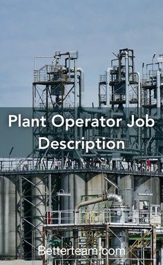 an industrial plant with the words plant operator interview questions written below it in white letters