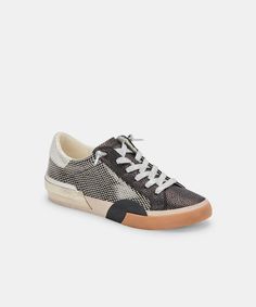 ZINA SNEAKERS MERCURY LEATHER – Dolce Vita Zina Sneakers, Dolce Vita Sneakers, Italian Sneakers, Dolce Vita Shoes, Perforated Leather, Light Blue Denim, Leather Silver, On Repeat, Black Metallic