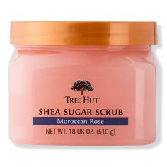 Moroccan Rose Shea Sugar Scrub - Tree Hut | Ulta Beauty Tree Hut Moroccan Rose, Rose Scrub, Bergamot Tea, Shea Sugar Scrub, Best Body Scrub, Moroccan Rose, Moroccan Argan Oil, Exfoliating Body Scrub, Macadamia Oil