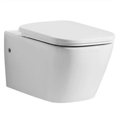 a white toilet bowl with the lid up