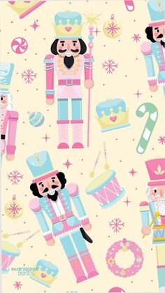 Cute Nutcracker Wallpaper, Pink Nutcracker Christmas Wallpaper, Xmas Pink Wallpaper, Christmas Iphone Wallpapers Pink, Nutcracker Iphone Wallpaper, Nutcracker Wallpaper Aesthetic, Pink Nutcracker Wallpaper, Nutcracker Phone Wallpaper, Barbie Nutcracker Wallpaper