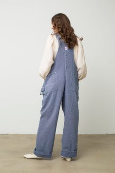 - Brand: Pointer Brand - 6 Front Pockets - 2 Back Pockets Title tag Vintage Conductor Overalls Size fit Fits like a XL Chest: 16 Waist: 42 Inseam: 30 Utility Pouch, Girl Closet, Long Jumpsuits, Denim Jumpsuit, Senior Pictures, Vintage Tags, Wardrobe Staples, Hobbies, Autumn Fashion