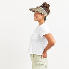 DESCRIPTION Elevate your sunny style with this premium wheat straw visor. Maybe it's a messy high bun or that sandy braid, take the Capri Visor in Pepper on your next sunny escapade. One Size Hand woven wheat straw visor Elastic strap closure Metal tree logo badge Increased UV resistance *Please note our visors are hand woven from straw and other natural materials, weave may vary slightly from piece to piece. Each visor is individually crafted and is unique in its own way. Sizing may vary. Retur Messy High Bun, Straw Visor, Tree Logo, High Bun, Wheat Straw, Metal Tree, Logo Badge, Look In The Mirror, Cleaning Clothes