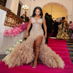 Champagne Luxury Beaded Prom Dresses African Gala Gown Celebrity Dress Tiered Puffy Tulle Crystals Prom Dresses African, Aso Ebi Wedding, Prom Dress African, Beaded Prom Dresses, Gala Gowns, Gala Gown, Dresses African, Dress African, Beaded Prom Dress