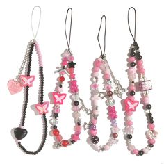 PRICES MAY VARY. [Cute Phone Charms]:There are 4 pieces of cute phone lanyards. The exquisite combination of a variety of beads can meet the color matching requirements of your different mobile phone cases, and you can easily match them with your clothes. As an exquisite gift for your friends or family, wife, girlfriend, daughter, etc. [High Quality Material]: The cute phone charm is made of quality beads and acrylic materials, which made it firm and durable. The surface is bright and smooth, no Phone Charms Colorful, Beaded Cell Phone Charms, Cute Charms For Phone, Y2k Cell Phone, Phone Strap Aesthetic, Charm For Phone, Telefon Charm, Cute Phone Charms, Keychain Beads