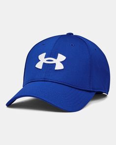 Shop Under Armour for Men's UA Blitzing Cap Adjustable Sports Baseball Cap With Cotton Sweatband, Adjustable Baseball Cap With Cotton Sweatband For Sports, Breathable Golf Baseball Cap, Breathable Functional Baseball Cap For Golf, Moisture-wicking Six-panel Hats For Sports Events, Functional Moisture-wicking Baseball Cap For Sports, Sporty Hats With Uv Protection For Sports Events, Adjustable Moisture-wicking Baseball Cap For Training, Blue Breathable Sports Hats