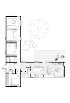 the floor plan for this modern house