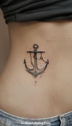 A geometric anchor design with detailed patterns, adding a modern touch to your style. Ribcage Tattoo Ideas, Small Ribcage Tattoo, Stomach Tattoo Ideas, Confidence For Women, Stomach Tattoo, Ribcage Tattoo, Small Girl Tattoos, Delicate Tattoo, Stomach Tattoos