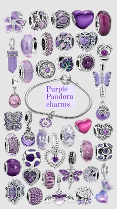 #fup#viral#purple#pandora Purple Pandora, Purple Charms Bracelets For Jewelry Making, Purple Charms, Purple Pandora Charms, Pandora Bracelet Purple Charms, Purple Charm Bracelet Jewelry, Pandora Charms Pink, Pandora Purple, Pandora Bracelet Charms Ideas