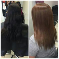 Black To Light Brown Hair Transformation, Black To Brown Hair Before And After, Black Hair To Brown Before And After, Hair Color Light, Brown Love, Hair Change, Hair Pics, Color Formulas, Hair Fixing