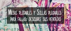 three women in colorful dresses with the words mes plecables y sillas pele