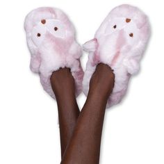 Kick up your feet in comfy-coziness with these super plush slipper socks with grippers! The faux fur fox face on this special style is cute and quite trendy, and the elastic winter closure keeps you fully covered and warm. A marshmallow-light foam bottom makes every step feel like you're walking on a cloud, while Safety Dots® non-slip grippers help keep you from sliding on hard floors. Fox Slippers, Polar Bear Face, Fox Face, Special Style, Pink Fox, Bear Face, Slipper Socks, No Show Socks, Winter Months