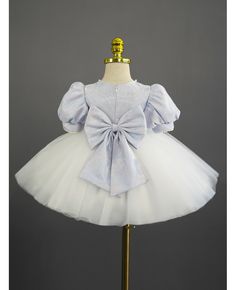 Get 10% off now! Buy princess puffy tulle girls formal party dress with pearls sleeves at cheap price online. Free stable shipping and pro custom service since 2009. Princess Style Puff Sleeve Dress For Party, Elegant Puff Sleeve Princess Dress For Wedding, Elegant Fitted Princess Dress With Puff Sleeves, Elegant Princess Dress With Puff Sleeves For Dress-up, White Princess Dress With Puff Sleeves, Fitted Princess Dress With Puff Sleeves For Baptism, Elegant Organza Tutu Dress With Bow, Fitted Puff Sleeve Princess Dress For Baptism, Formal Princess Style Fitted Tutu Dress