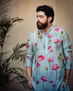 Dapper New Groom Wear Trends For 2019! House Of Masaba, Boys Kurta Design, Kids Dress Boys, Wedding Dresses Men Indian, Hand Painted Dress, Fabric Painting On Clothes