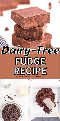 dairy - free fudge recipe with chocolate chunks and ice cream