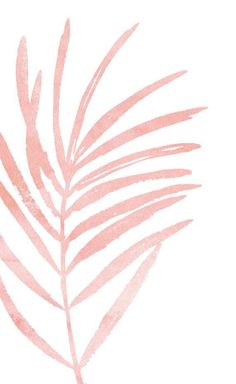 a close up of a pink leaf on a white background with watercolor paint effect