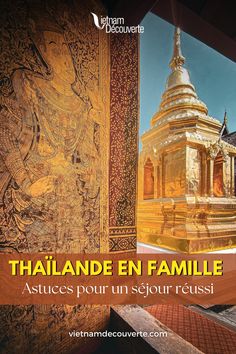 the cover of thailand en famille, written in french and english with an image of