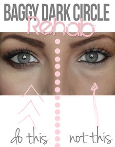 Damage control: The absolute BEST way to diminish baggy under eyes and dark circles. Makeup Tip, Simple Makeup Tips, Makeup Secret, Smink Inspiration, Hooded Eye Makeup, Makeup Tutorial Video, Makeup Guide