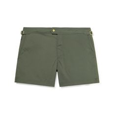 If you're aware of TOM FORD's tenure at Gucci, you'll know the designer recognises the importance of looking good when wearing little. These swim shorts are made from quick-drying shell, cut to short, boxy proportions. The gold-tone fastenings will look the part by the beach or pool. Mens Swim Shorts, Shorts For Men, By The Beach, Looking Good, Swim Shorts, Tom Ford, Bermuda Shorts, Mens Shorts, Mens Short