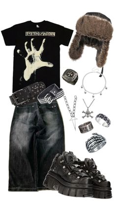 Emo Outfits Accessories, Gangster Outfit Men, Male Emo Outfits, Emo Outfits For Guys, Emo Outfits Men, Alt Outfits Aesthetic, 80s Outfits Men, Gangster Outfit, Outfits For Guys