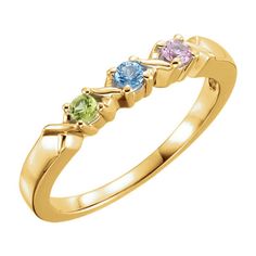 PRICES MAY VARY. Customizable with 2 3 4 or 5 birthstones of your choice High qulaity simulated Birthstones, 2.5mm each Available in solid 10k white, yellow or rose gold Top width about 2.6mm - 2.8mm Leatherette ring box Celebrate the family bond with this classic Mother's ring. Expertly crafted in your choice of white ,yellow or Rose gold. This ring can be customized with between 3 and 5 round birthstones. Brilliance cut, 2.5mm each. It comes with a Leatherette ring box. Surprise mom or grandma Rose Gold Top, Ring Upgrade, Mother's Ring, Family Ring, Mothers Ring, Family Rings, 3 Stone Rings, Mother Rings, Ring Mountings