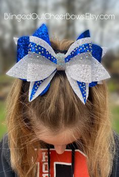 Cheer Competition, All Star Cheer, Rhinestone Bow, Triple Threat, Cheer Bows, Silver Rhinestone