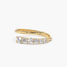 14k Unique Crossover Diamond Statement Ring – FERKOS FJ Diamond Cuff Ring, Crossover Diamond Ring, Statement Rings Diamond, Cuff Ring, Gold Armband, Natural Diamond Ring, Gold Colors, Local Jewelry, Necklace Simple