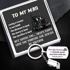 Traitor Truck Dog Tag Keychain - Trucker - To My Man - Drive Safely - Gkna26001 Truck Gifts For Boyfriend, Gifts For A Truck Driver, Thank You Gifts For Truck Drivers, Gifts For Truck Drivers, Gifts For Truckers Truck Drivers, To My Man, Truck Driver Gifts, Cute Message, Truckers Wife