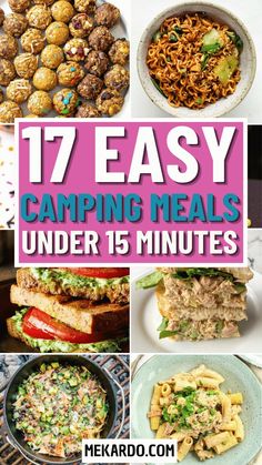 camping meals that are easy to make and delicious