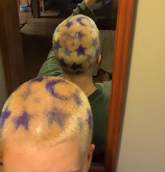 Painted Shaved Head, Star Buzzcut, Buzz Cut Designs, Buzzcut Ideas, Buzz Cut Styles