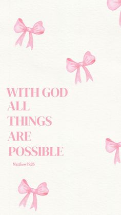 #WithGodAllThingsArePossible#Matthew19:26#Faith#TrustInGod#Hope#FaithOverFear Aesthetic God Wallpapers Pink, For Nothing Is Impossible With God, Ipad Screen Saver, Pink And White Bible Verse, Bible Wallpapers Aesthetic, Ipad Wallpaper Aesthetic Bible Verse, Pink Verse Wallpaper, Aesthetic Wallpaper With Bible Verse, Cute Scriptures