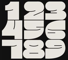 the numbers are white and black in this type of typogramic art print