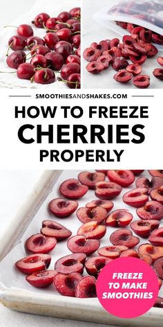 how to freeze cherries properly