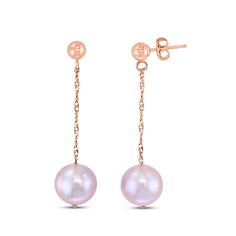 Lustrous pink freshwater cultured pearls dangle elegantly in these luxurious women's drop earrings. Fashioned in 14K rose gold, the earrings secure in place with friction backs. From the Lali Jewels Collection. Freshwater Pearl Drop Earrings, Jared The Galleria Of Jewelry, Freshwater Cultured Pearls, G Shock, Pearl Drop Earrings, Pearl Drop, Cultured Pearls, Fashion Earrings, Fresh Water