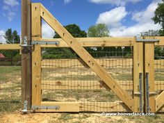 the gate is made of wood and wire