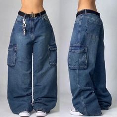 Streetwear American New Washed Light Blue Baggy Jeans Men And Women Y2K High Street Fashion Retro Punk High Waist Wide Trousers JIANGLANG - Walmart.com Harajuku Women, Denim Pants Mens, Denim Cargo Pants, Streetwear Mode