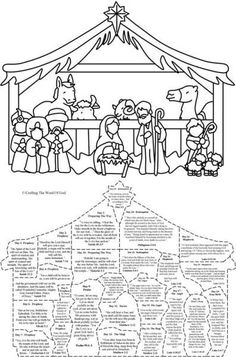 Nativity Template, Advent Crafts, Template Color, Catholic Christmas, Church Crafts, Nativity Crafts