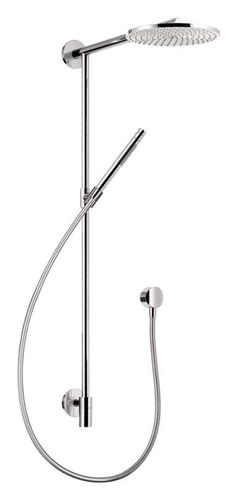 the shower head and handset are connected to each other with an arm spout