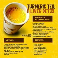 Tuesday's Tip : Curcuminoids - The Magic Yellow Spice Drinks Homemade, Liver Detox Recipes, Burning Water, Diy Detox, Liver Detox, Healthy Detox