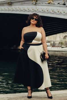 Gabi Fresh Outfits, Pant Suits For Women Party Plus Size, Curvy 2023 Fashion, Plus Black Dress, Plus Size Collared Shirt Outfits, Plus Size Dramatic Style, European Summer Style Plus Size, Plus Size Style Icons, Elegant Fashion Plus Size