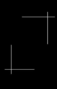 a black background with white lines on the bottom and one line in the middle that is parallel to the ground