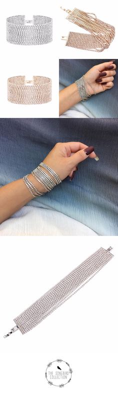 We Own the Night Rhinestone Bracelet - RESTOCKED! – The Songbird Collection Rhinestone Bracelet, Multi Layering, Bracelet, Nails