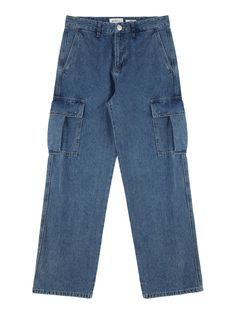 Editor's notesSemi-Wide Cargo Denim Pants by bensherman has a relaxed fit, allowing for comfortable wearing. Along the side seam of the pants, there are flip cargo pockets, adding a trendy and retro touch to the overall look. It is versatile and can be paired with different clothing items for various styling options.- Easy to wear- Semi-wide fit- Flip cargo pockets- Trendy and retro vibe- Versatile itemMeasurements(in.)28 / 30 / 32 / 34- Length: 40.16 in. / 40.94 in. / 41.73 in. / 42.52 in.- Wai Urban Straight Leg Cargo Jeans With Pockets, Urban Straight Leg Cargo Jeans, Casual Cargo Jeans With Tapered Leg, Casual Relaxed Fit Cargo Jeans With Patch Pockets, Urban Style Dark Wash Cargo Pants With Hip Pockets, Urban Dark Wash Cargo Pants With Hip Pockets, Casual Tapered Leg Jeans With Cargo Pockets, Casual Dark Wash Cargo Jeans With Hip Pockets, Urban Straight Leg Denim Blue Cargo Pants