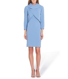 Tahari ASL Wrap-Neck 2-Piece Dress Suit Calvin Klein Shop, One Piece Gown, Dresses Work, Closet Collection, Tahari Dress, Cozy Loungewear, Dress Suit, Daytime Dresses, Neck Wrap